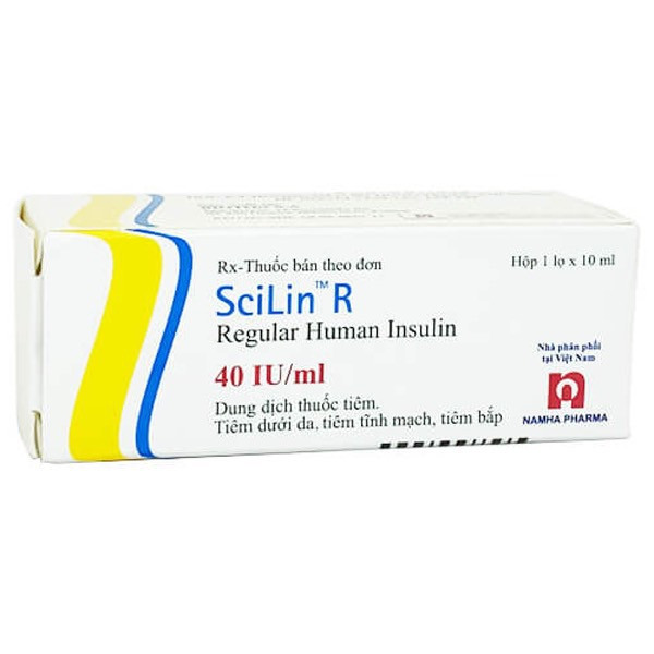 Scilin R 40Iu/Ml ( Hộp 1 Lọ X10Ml) Thuốc Tiêm Tiểu Đường