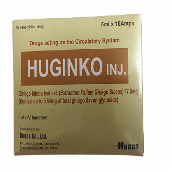 Huginko Ginkgo Extract 17.5Mg Tiêm _Hàn Quốc (H/10 Ống/5Ml)