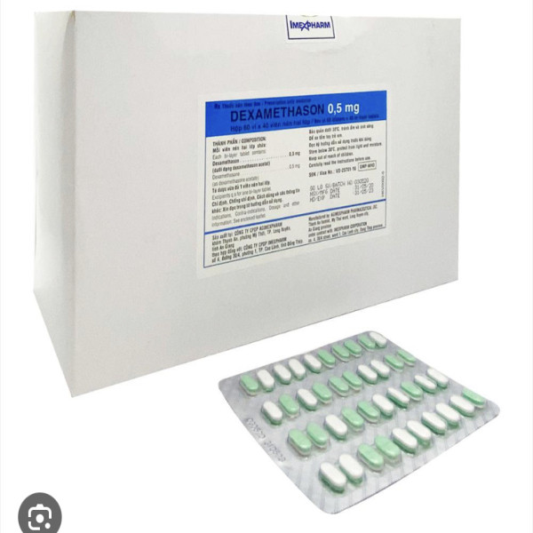 Dexametasone Vỉ _Imexpharm (Hộp60 Vỉ X 40V)