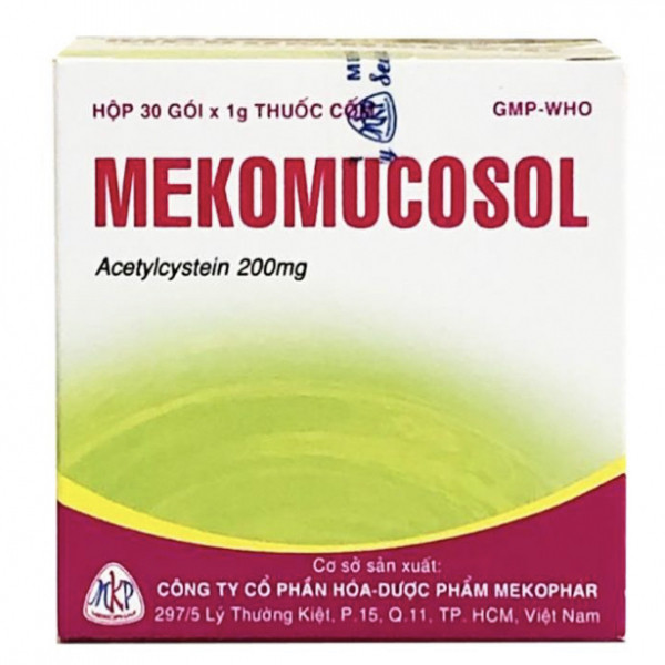 Mekomucosol 200Mg (Acetylcysteine) Gói _Mekopha (H/30 Gói)