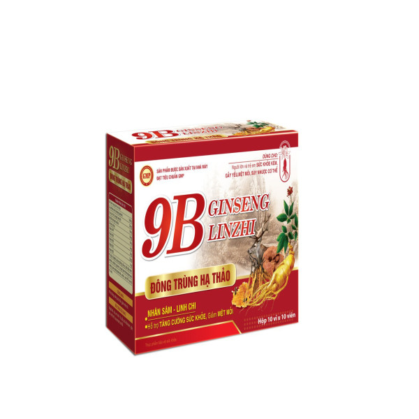 9B Vitamin 9B Đông Trùng Linh Chi _Zn (10 Vỉ X 10 Viên)