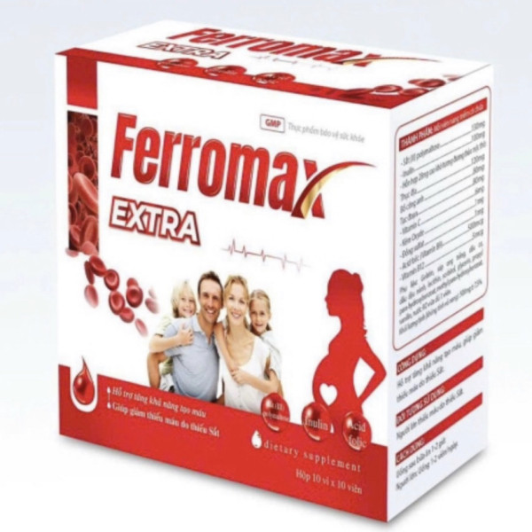 Bổ Máu Ferromax Extra Sắt _Gia Đình Trắng, Yn (Hộp100V) Mẫu 1