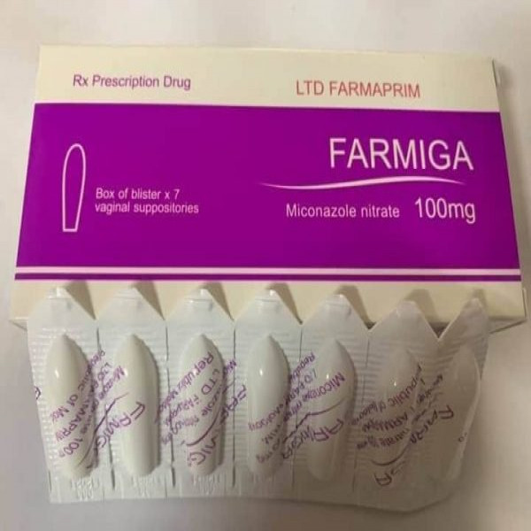 Farmiga (Miconazole 100Mg) Đặt Pk _Moldova (Hộp7V Đạn)