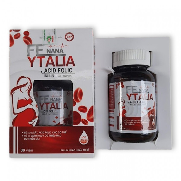 Bổ Máu Fe Ytalia Acid Folic _Halifa (Lọ 30Viên) K90