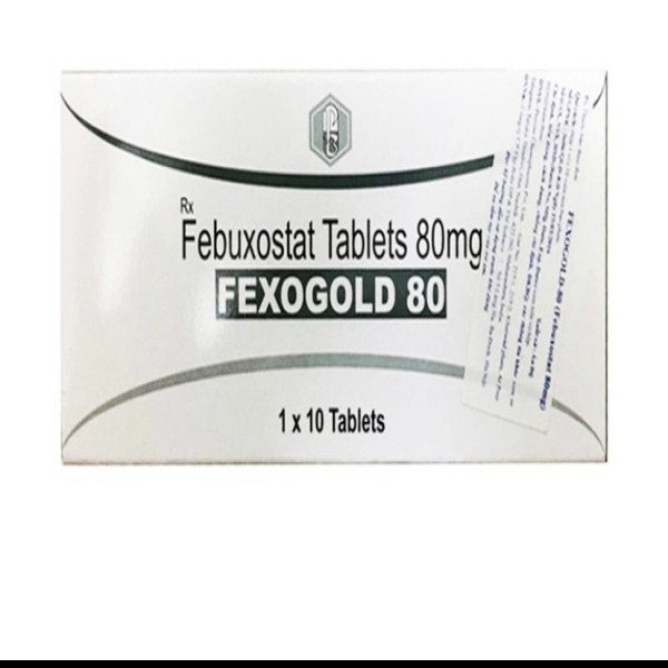 Fexogold 80Mg (Febuxotat 80Mg) _Ấn (H1 Vỉ X 10 Viên)