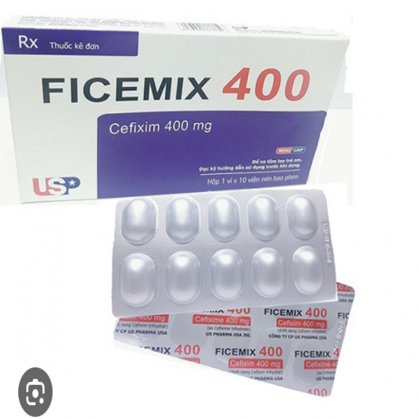 Ficemix 400Mg (Cefixim 400) _Us (H1 Vỉ X10V)