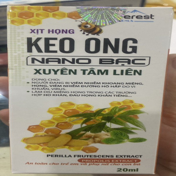 Xịt Họng Keo Ong Xuyên Tâm Liên _Everest (L20Ml)