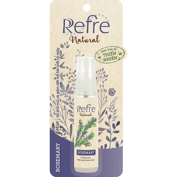 Xịt Khử Mùi Refre Natural Rosemary (C30Ml) (Tím)