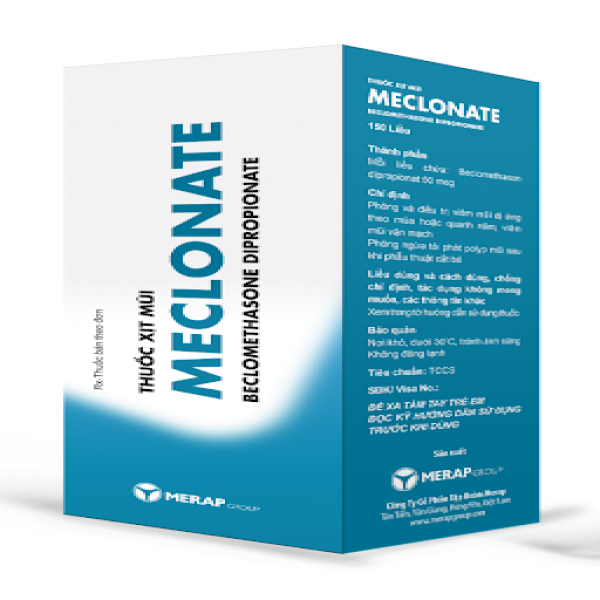 Xịt Mũi Meclonate Merap (Chai150 Liều)