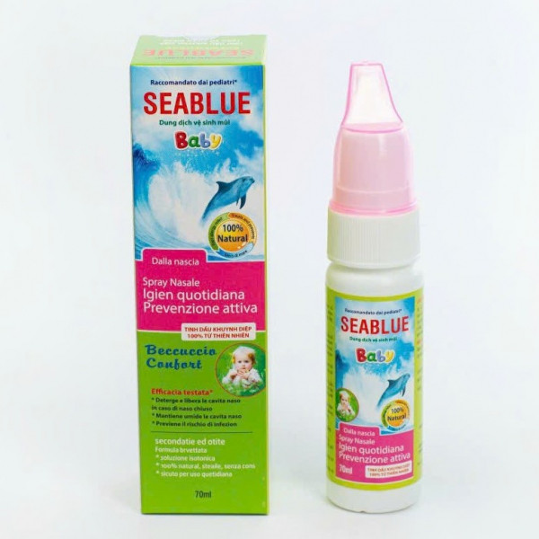 Xịt Muối Biển Seablue Baby _Hồng (Lọ70Ml)