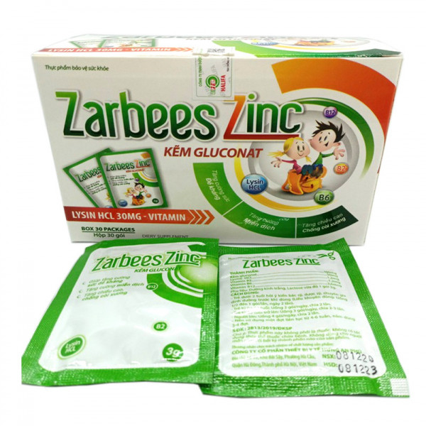 Kẽm Gói Zarbees Zinc Kẽm Gluconat _Hải Linh (H30G) D5.27