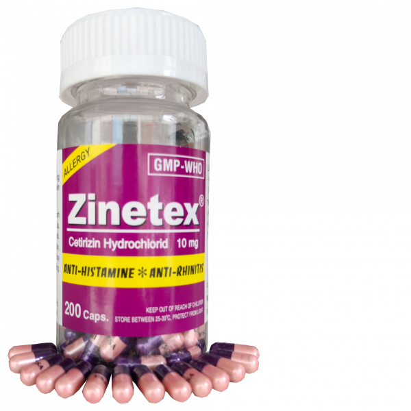 Zinetex (Cetirizin 10Mg) Nang _Nic (Lọ200V)