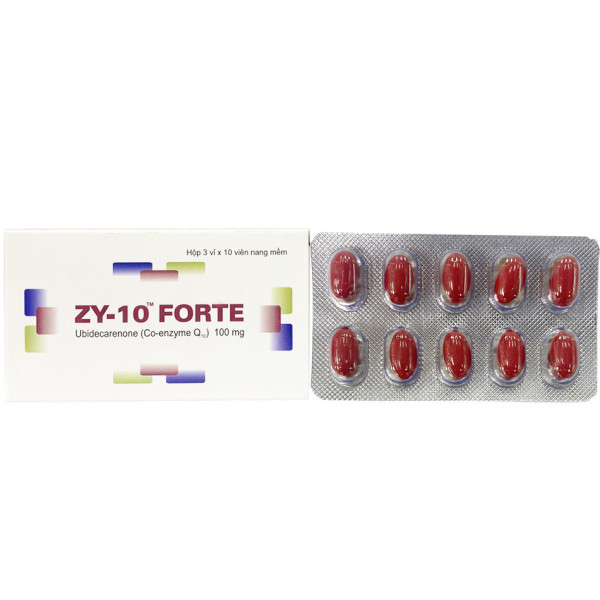 Zy-10 Forte (Coenzym Q10) _Ấn (Hộp3 Vỉ X 10 Viên)