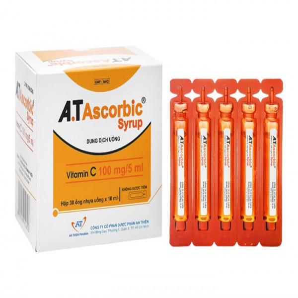 A.t Ascorbic Vitamn C100Mg 5Ml Hộp 30 Ống