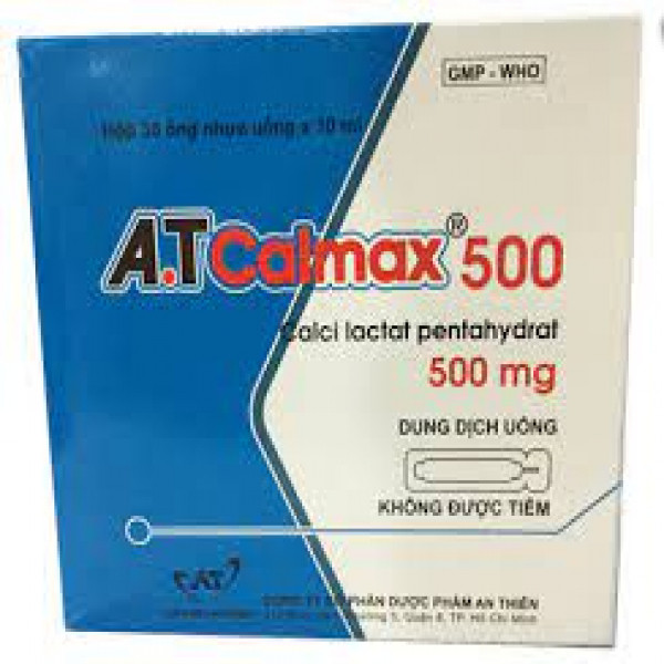 A.t Calmax 500 Mg Calci Lactac ( Hộp 30 Ống X 10Ml)