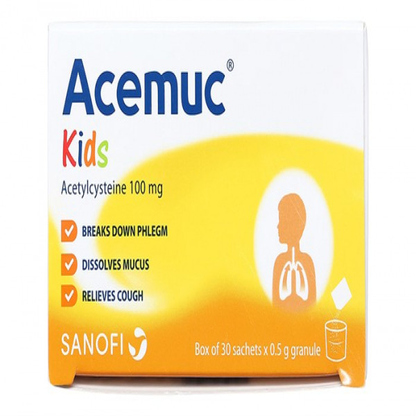 Acemuc 100Mg _Sanofi (Hộp30 Gói)