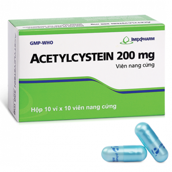 Acetylcystein 200Mg Imexpharm (10 Vỉ X 10 Viên)