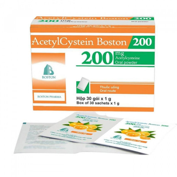 Acetylcystein 200Mg Vị Cam _Boston (H30Gói)