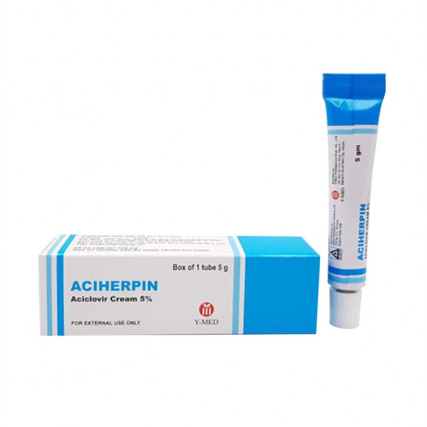 Aciherpin Aciclovir 5% Y-Med _ Ấn (T5G)