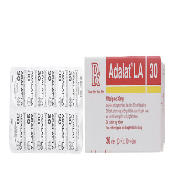 Adalat La 30Mg (Nifedipin 30Mg) _Đức (H3 Vỉ X 10V)