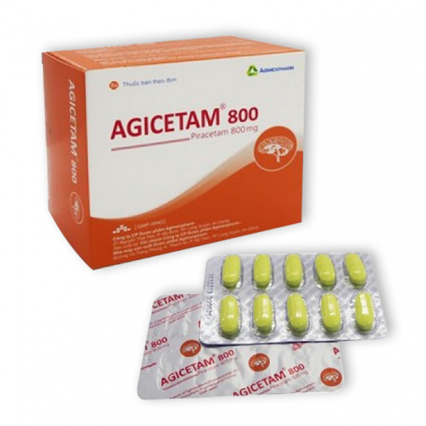 Agicetam 800mg (Piracetam 800Mg)Agimexpharm (10 Vỉ X 10 Viên)