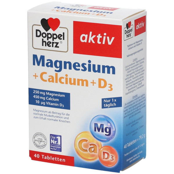 Aktiv Magnesium + Calcium + D3 _Đức (Hộp40 Viên)