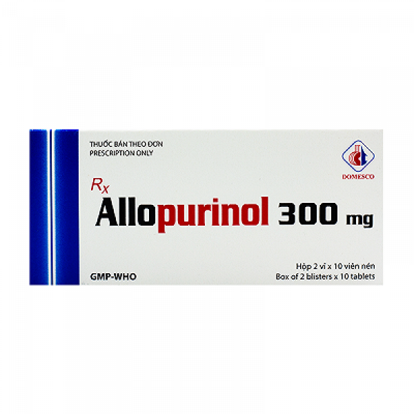 Allopurinol 300Mg Domesco (2 Vỉ X 10 Viên)