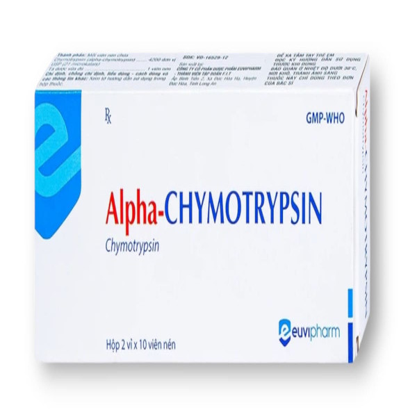 Alpha Chymotrypsin _Euvipharm (H2 Vỉ X 10V)