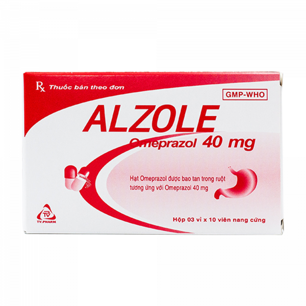 Alzole 40Mg (Omeprazol 40Mg) _ Tv.pharm (H30V)