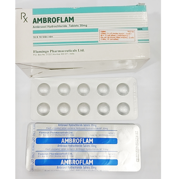 Ambroflam (Ambroxol 30Mg) _Ấn ( H100V) Nén