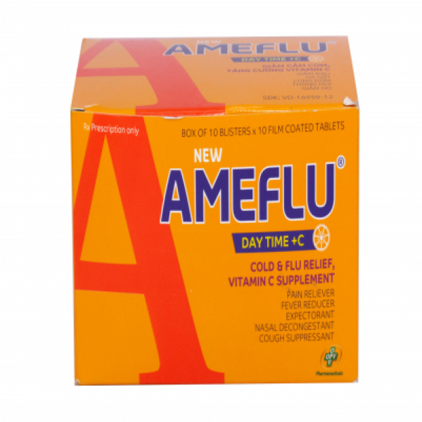 Ameflu Day +C _ Opv (10 Vỉ X 10 Viên) Cảm Cúm