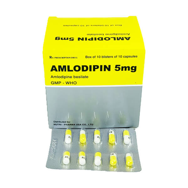 Amlodipin 5Mg Ấn Độ (H10 Vỉ X 10 Viên)  Vàng
