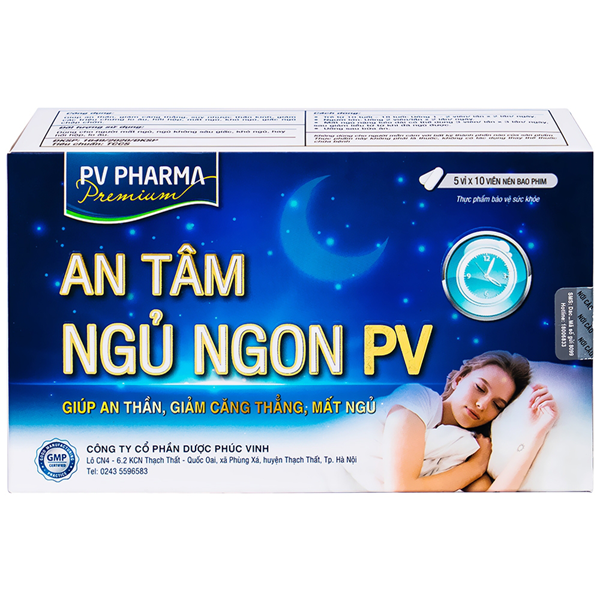 An Tâm Ngủ Ngon Pv ( 5 Vỉ X 10 Viên)