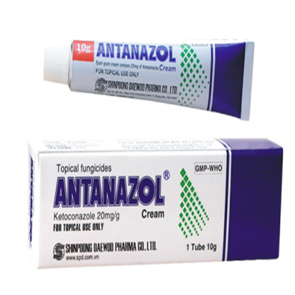 Antanazol (Ketoconazol 20MgG) Cream _Shinpoong (T10Gr) lốc 10 tuyp