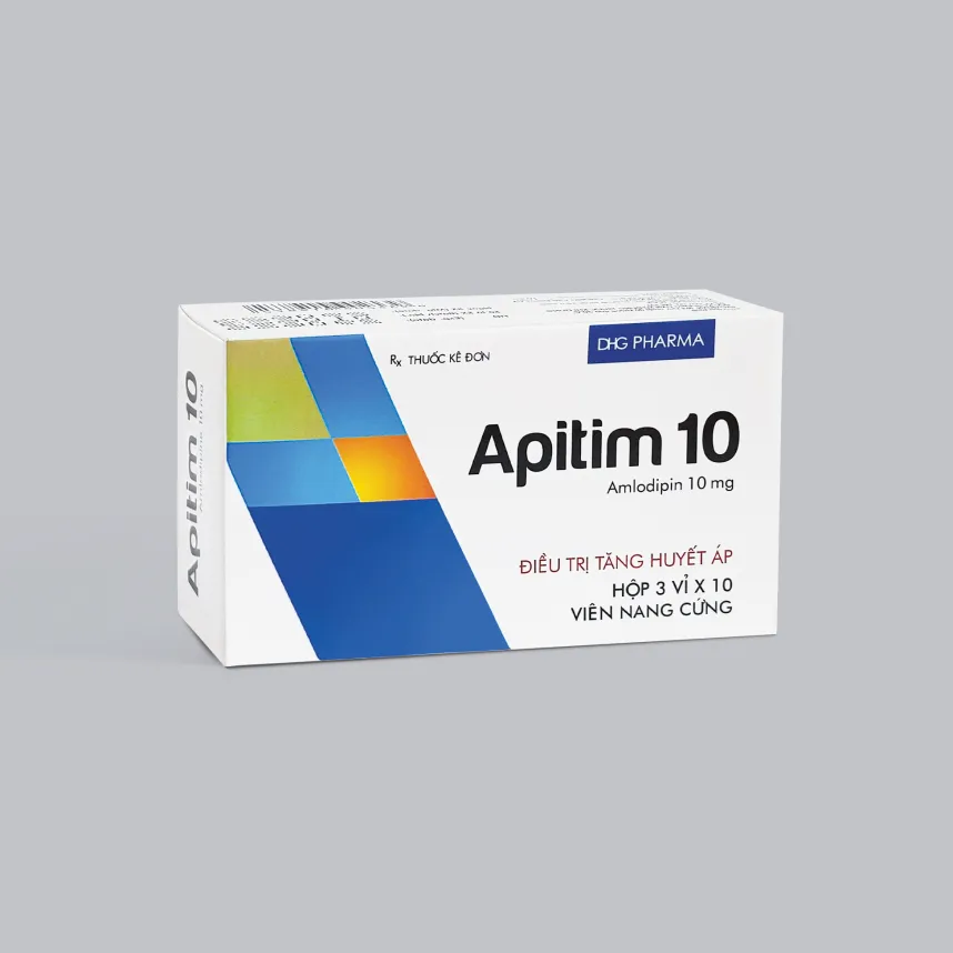 Apitim 5Mg (Amlodipin) _Dhg (3 Vỉ X 10 Viên)