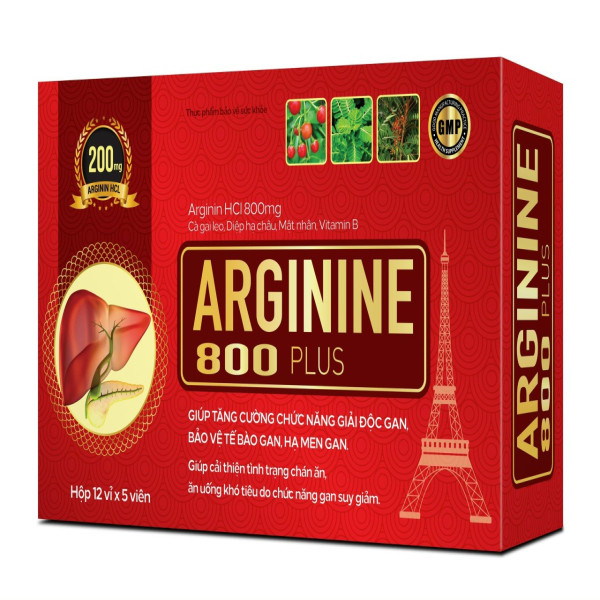 Bổ Gan Arginine 800 Plus Đỏ Chữ Nhật _Akophap (H60V) Kiện 90H