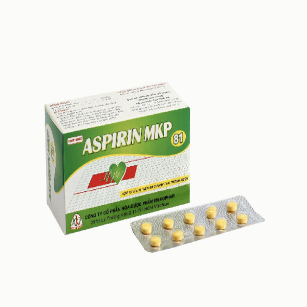 Aspirin 81 Mekophar (10 Vỉ X 10 Viên)