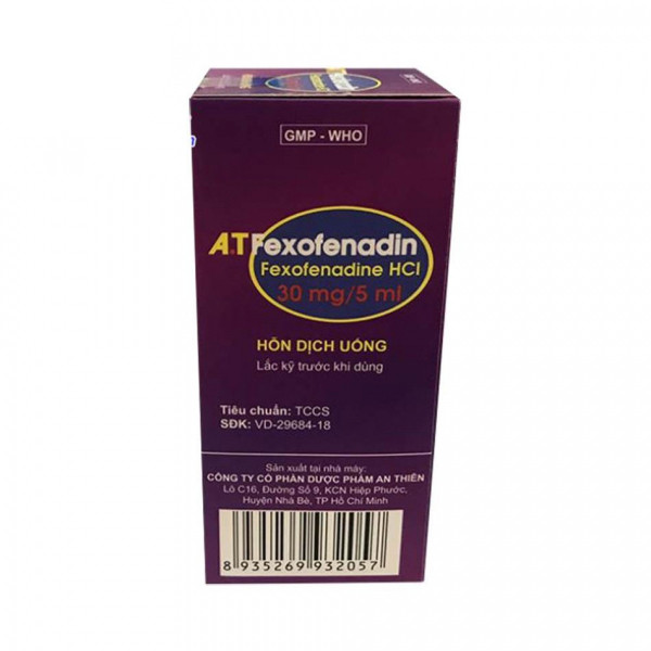 At Fexofenadin 30Mg5Ml Siro _An Thiên (Lọ30Ml)