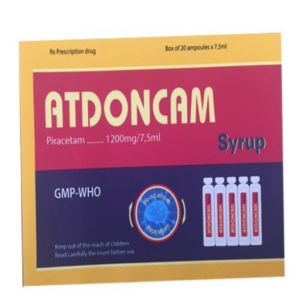 Atdoncam 1200Mg7,5Ml (Piracetam) _Hà Tĩnh (H20 Ống X 5Ml)