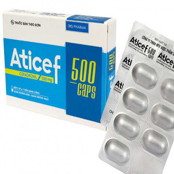 Aticef 500Mg (Cefadroxil 500Mg) _Dhg (2 Vỉ X 7 Viên)