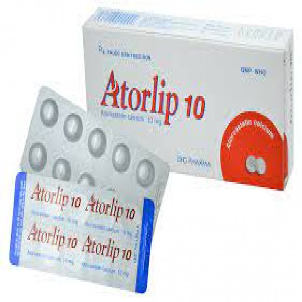 Atorlip Atorvastatin 10Mg Dhg (3 Vỉ X 10 Viên)