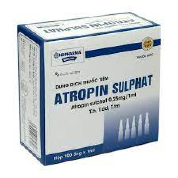 Atropin Sulfat Hd Pharma (Hộp 100 Ống) Tiêm