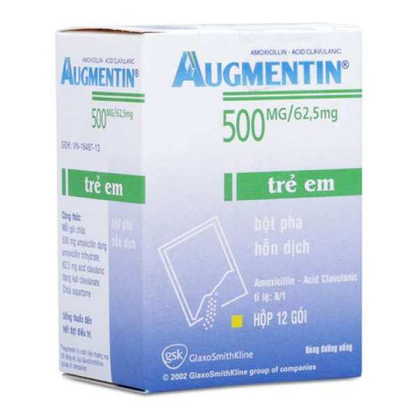 Augmentin 500/62,5Mg _ Pháp (Hộp12 Gói)