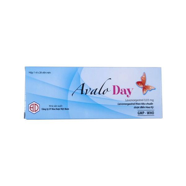 Tránh Thai Avalo Day Hóa Dược _Xanh (H1 Vỉ X 28 Viên)