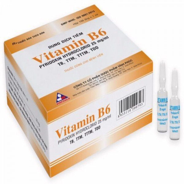 Vitamin B6 Tiêm _Vĩnh Phúc (H/100 Ống/1Ml)