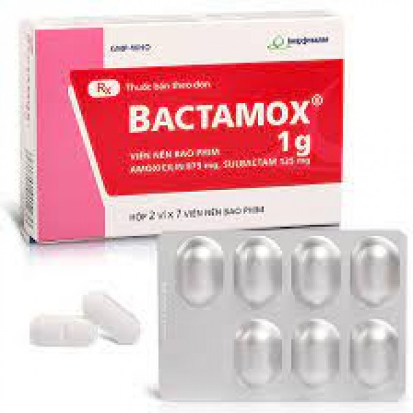Bactamox 1G Imexpharm (2 Vỉ X 7 Viên)