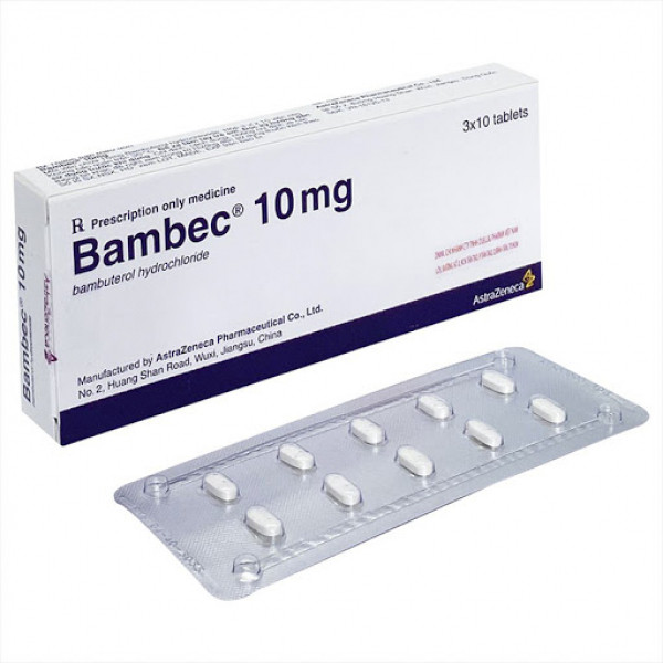 Bambec Bambuterol 10Mg - Astrazenaca (3 Vỉ X 10 Viên)