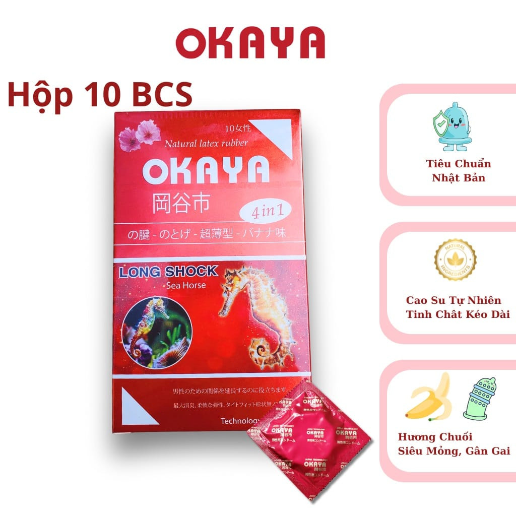 Bao Cao Su Okaya ( 10Cái/Hộp) đỏ