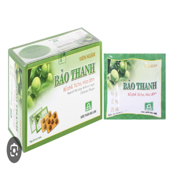 Bảo Thanh Ngậm _ Đường, Hoa Linh (H20 Vỉ X 5 Viên)
