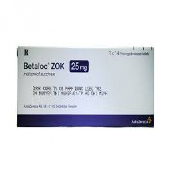 Betaloc Zok 25Mg Astrazeneca (Hộp 1 Vỉ X 14 Viên)